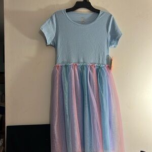 NEW Wonder Nation Girls Short Sleeve Tutu Dress, Size 14